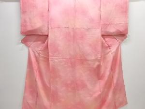 重ね菱に地紙模様織り出し暈し色無地着物